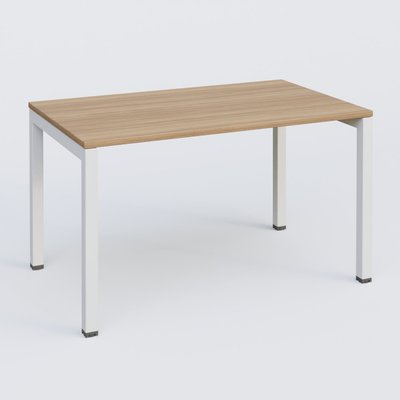 [Pas de famille] - [Pas de sous famille] - K3 Plateau droit 120x80 . Plateau Noyer et pietement Blanc