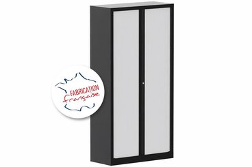 [Pas de famille] - [Pas de sous famille] - Armoire à rideaux H198xL100cm 4 tablettes