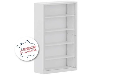 [Pas de famille] - [Pas de sous famille] - Armoire à rideaux H198xL120cm 4 tablettes