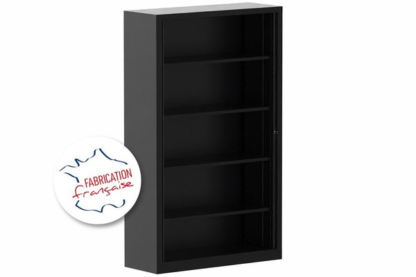 [Pas de famille] - [Pas de sous famille] - Armoire à rideaux H198xL120cm 4 tablettes
