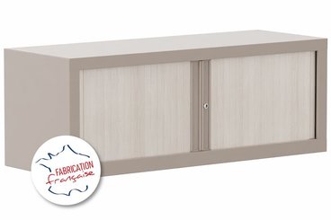 [Pas de famille] - [Pas de sous famille] - Armoire rehausse H44xL120cm coffre basalte/rideaux acacia