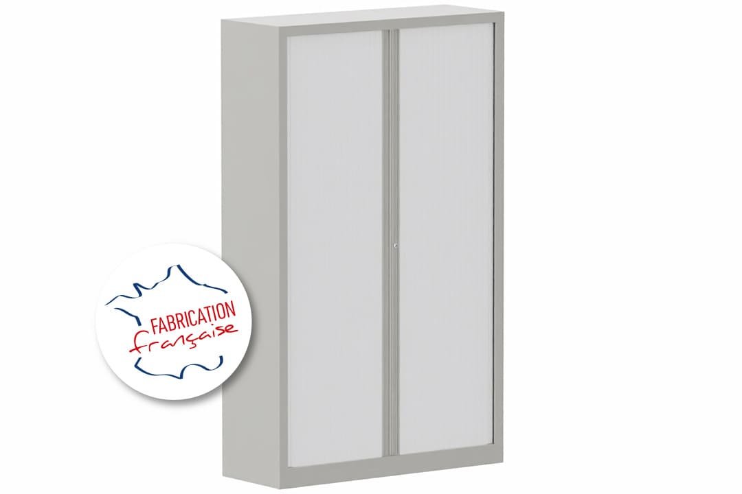 Armoire à rideaux H198xL120cm 4 tablettes