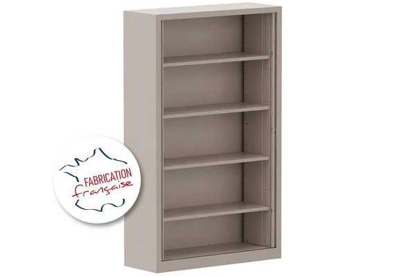 [Pas de famille] - [Pas de sous famille] - Armoire à rideaux H198xL120cm 4 tablettes
