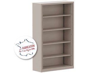 [Pas de famille] - [Pas de sous famille] - Armoire à rideaux H198xL120cm 4 tablettes