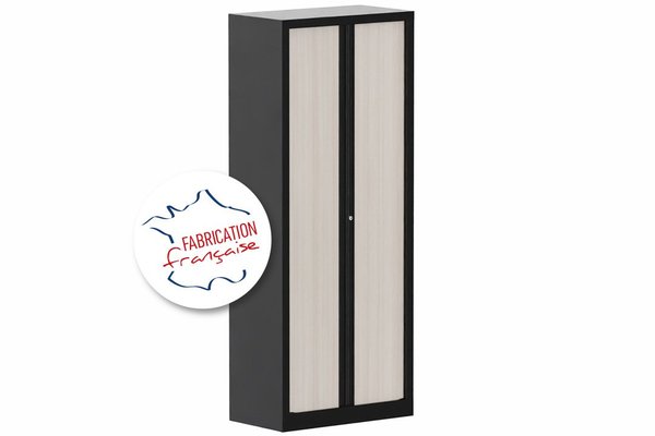 [Pas de famille] - [Pas de sous famille] - Armoire à rideaux H198xL80cm 4 tablettes