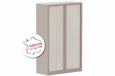 [Pas de famille] - [Pas de sous famille] - Armoire à rideaux H160xL100cm 3 tablettes