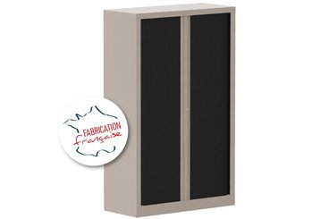 [Pas de famille] - [Pas de sous famille] - Armoire à rideaux H160xL100cm 3 tablettes