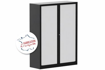 [Pas de famille] - [Pas de sous famille] - Armoire à rideaux H160xL120cm 3 tablettes