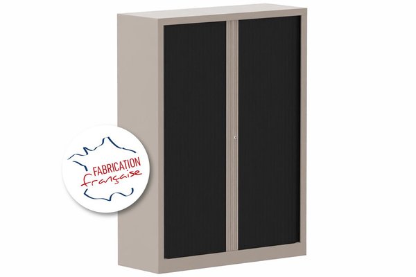 [Pas de famille] - [Pas de sous famille] - Armoire à rideaux H160xL120cm 3 tablettes