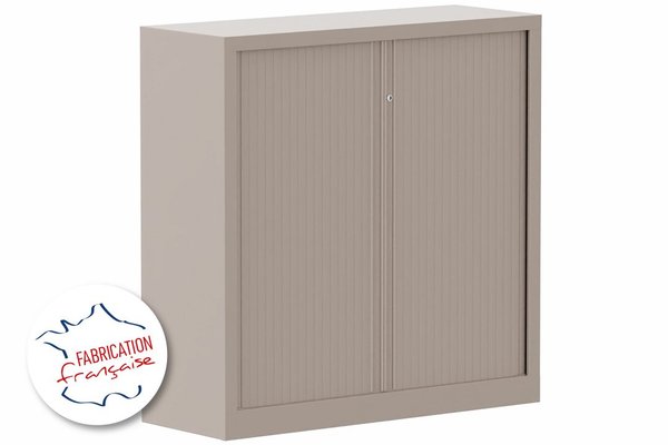 [Pas de famille] - [Pas de sous famille] - Armoire à rideaux H120xL120cm 2 tablettes