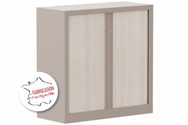 [Pas de famille] - [Pas de sous famille] - Armoire à rideaux H100xL100cm 2 tablettes