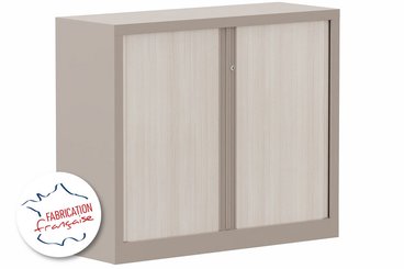 [Pas de famille] - [Pas de sous famille] - Armoire à rideaux H100xL120cm 2 tablettes