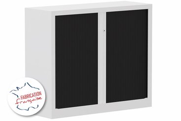 [Pas de famille] - [Pas de sous famille] - Armoire à rideaux H100xL120cm 2 tablettes
