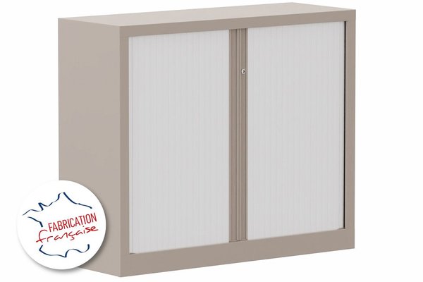 [Pas de famille] - [Pas de sous famille] - Armoire à rideaux H100xL120cm 2 tablettes