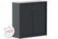 Armoire à rideaux H120xL120cm 2 tablettes