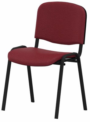 VISITEURS ET FONCTIONNELS - 4 Pieds - JOKER ECO - Chaise 4 pieds, tissu BONDAI coloris rouge brique, structure noire