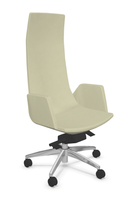 DIRECTION - Fauteuils - KI fauteuil manager haut dossier avec accotoirs tapissés. piétement 5 branches en aluminium poli