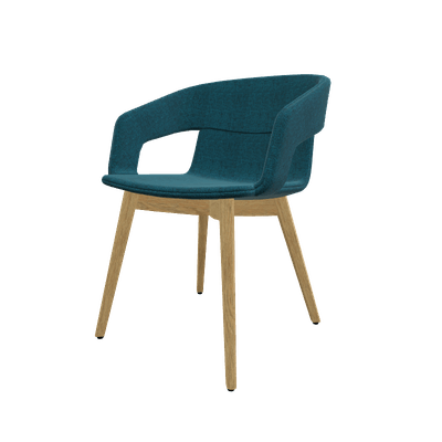 FAUTEUILS/POUFS - 4 pieds bois - MELODY fauteuil 4 pieds bois frêne naturel