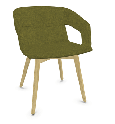 FAUTEUILS/POUFS - 4 pieds bois - MELODY fauteuil 4 pieds bois frêne naturel