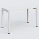 K3 Plateau droit 120x60 pieds fixe. Plateau Blanc et pietement Blanc.