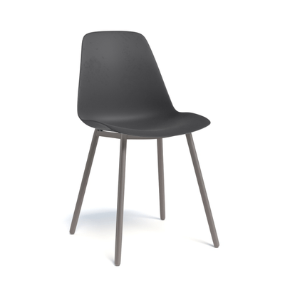 CHAISES ET TABOURETS - Pour tables standards, ht 75 cm, piétement 4 pieds - PETALE Chaise L.44xP.53.5xH.80.5cm-hauteur assise 47cm