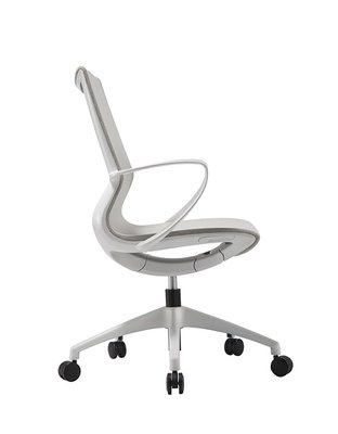 OPERATIVE - Dossier résille - Fauteuil BILLY. mécanisme autorégulé. cadre gris clair. résille grise. piétement nylon gris