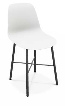 CHAISES ET TABOURETS - Pour tables standards, ht 75 cm, piétement 4 pieds - DIXIE Chaise L.44xP.55xH.82cm-hauteur assise 46cm.
