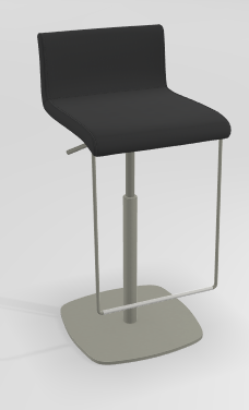 CHAISES ET TABOURETS - Réglables en hauteur - COCKTAIL Tabouret -Finitions : MOSAIC BLACK (M301) / PIETEMENT EPOXY : structure coloris TAUPE MAT (EP87)