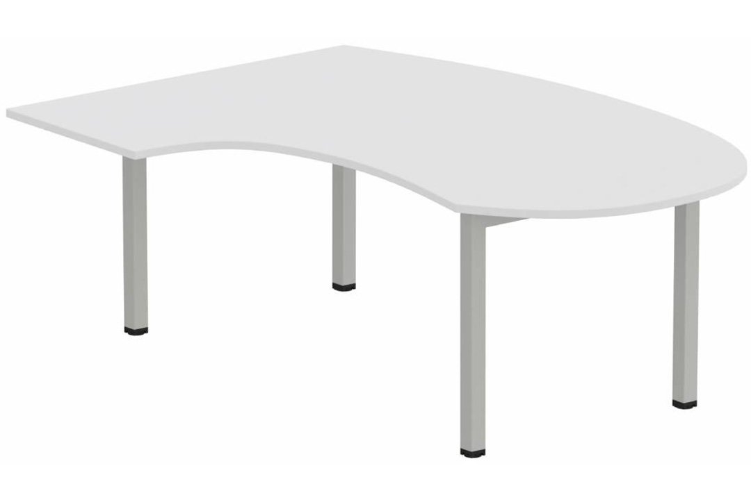 K3 compact 90° manager 190x141x104x60cm, plateau blanc, structure aluminium