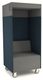 Phonebox acoustique permet de passer les appels sans gêner les autres, coloris gris foncé et bleu foncé