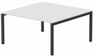K3 plan carré 165x165cm, plateau blanc, structure anthracite