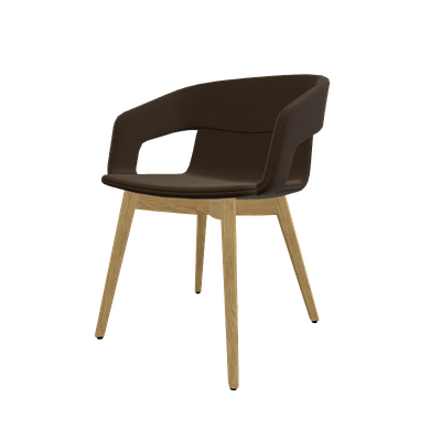 FAUTEUILS/POUFS - 4 pieds bois - MELODY fauteuil 4 pieds bois frêne naturel