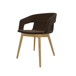 FAUTEUILS/POUFS - 4 pieds bois - MELODY fauteuil 4 pieds bois frêne naturel