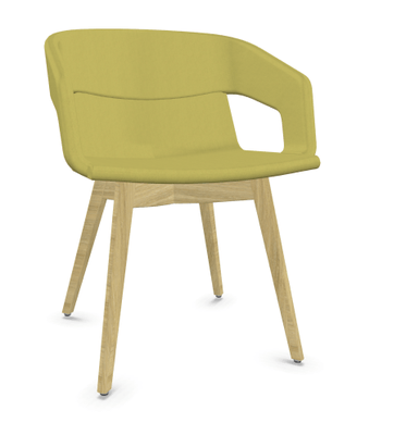 FAUTEUILS/POUFS - 4 pieds bois - MELODY fauteuil 4 pieds bois frêne naturel