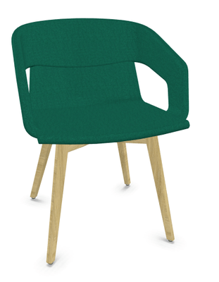 FAUTEUILS/POUFS - 4 pieds bois - MELODY fauteuil 4 pieds bois frêne naturel