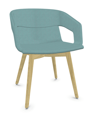 FAUTEUILS/POUFS - 4 pieds bois - MELODY fauteuil 4 pieds bois frêne naturel