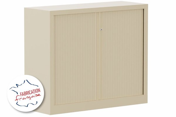 [Pas de famille] - [Pas de sous famille] - Armoire à rideaux H100xL120cm 2 tablettes