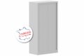 Armoire à rideaux H136xL120cm 3 tablettes