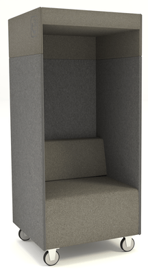 ALCOVE ACOUSTIQUE - Phones Boxes - Phonebox acoustique permet de passer les appels sans gêner les autres, coloris gris foncé et gris 