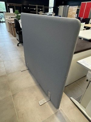 DESTOCKAGE - Bureau - Cloisons mobile 140 x 120 cm gris piétement gris aluminium