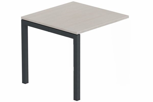 TABLES DE FORMATION - Composables piétement "Arche" - Module composable pied arche L.80xP.80cm, suivant, plateau acacia, structure anthracite
