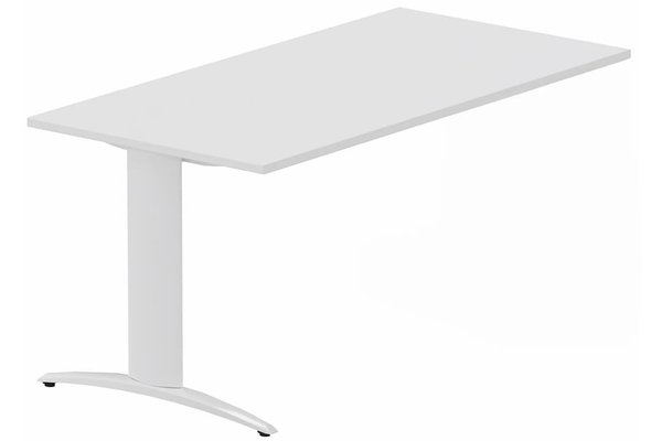 TABLES DE FORMATION - Composables piétement "i" - Module composable pied i, L.160xP.80cm, suivant, plateau blanc, structure blanc, plateau blanc, structure blanc