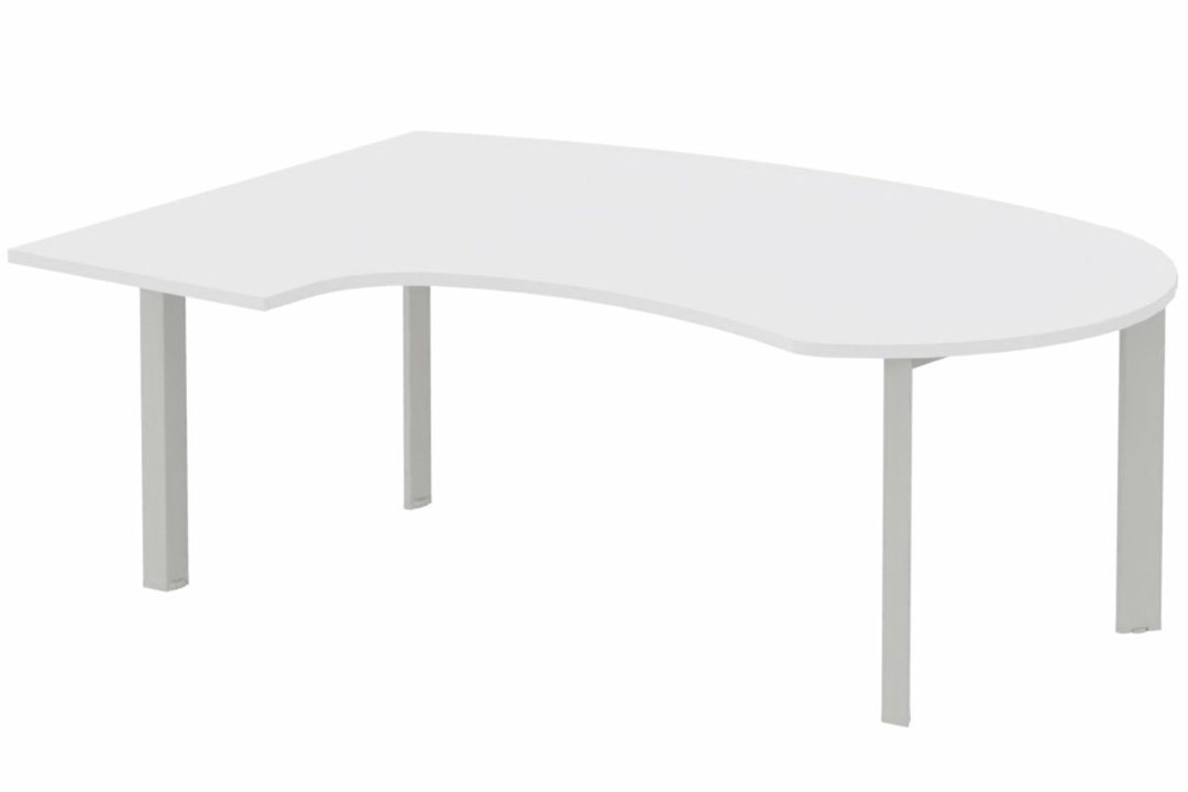 K7 compact 90° manager 190x141x104x60cm, plateau blanc, structure aluminium