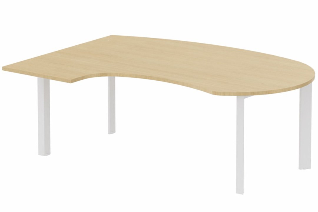 K7- Plan compact 90° asymétrique Manager 190x141x104x60cm sur pied de soutien - retour à gauche