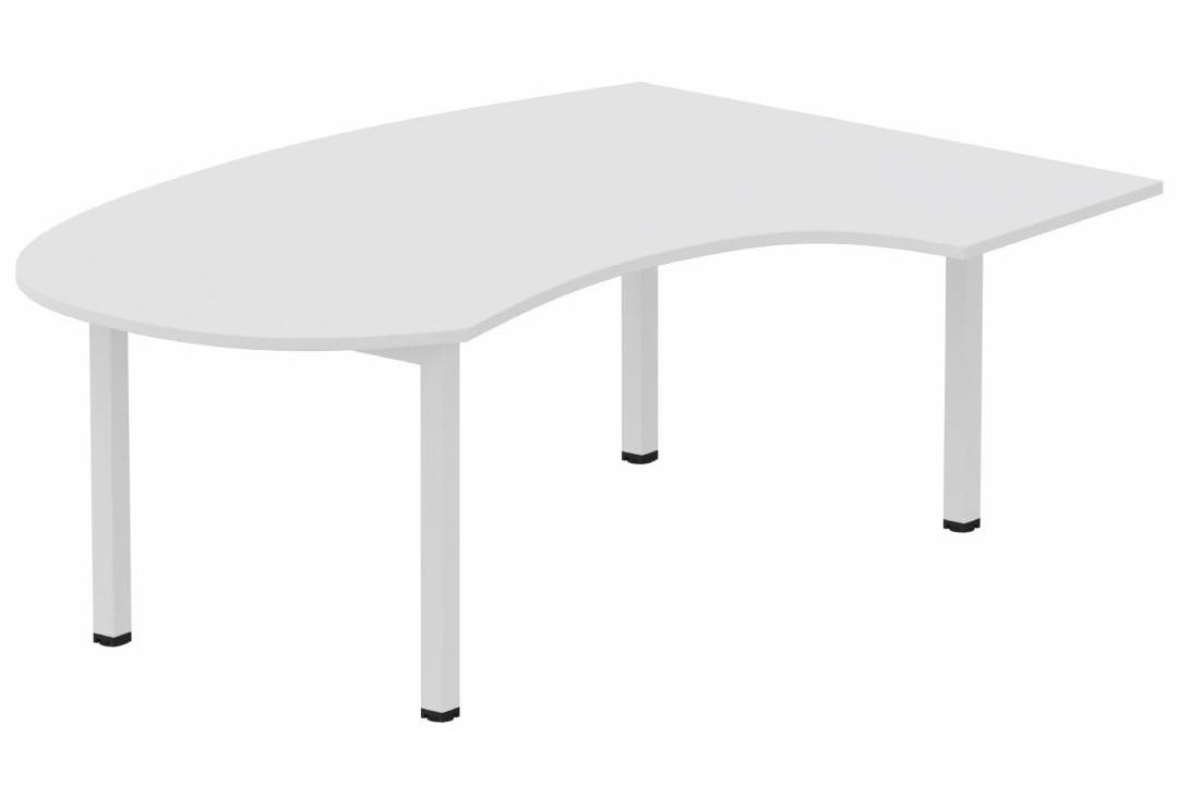 K3 compact 90° manager 190x141x104x60cm, plateau blanc, structure blanc
