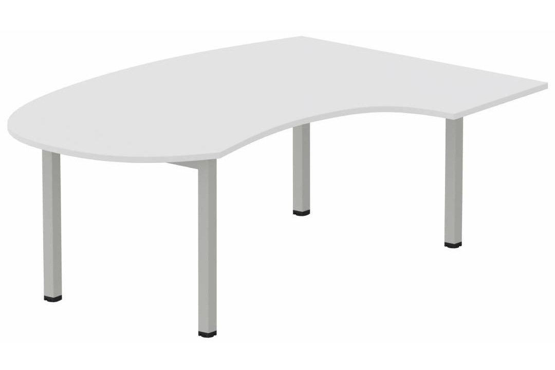 K3 compact 90° manager 190x141x104x60cm, plateau blanc, structure aluminium