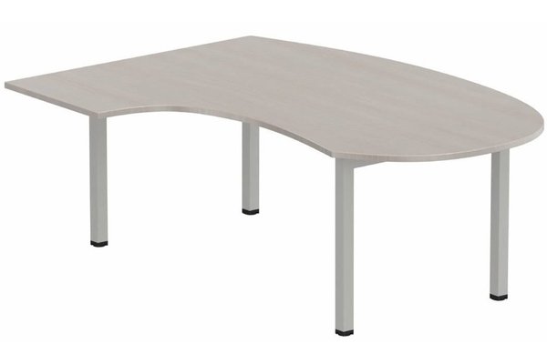 Gamme K3 - Plans compacts - K3 compact 90° manager 190x141x104x60cm, plateau acacia, structure aluminium