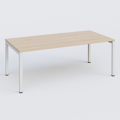 Gamme K3 - Plans droits - K3 plan droit 200x100cm, plateau hêtre, structure blanc