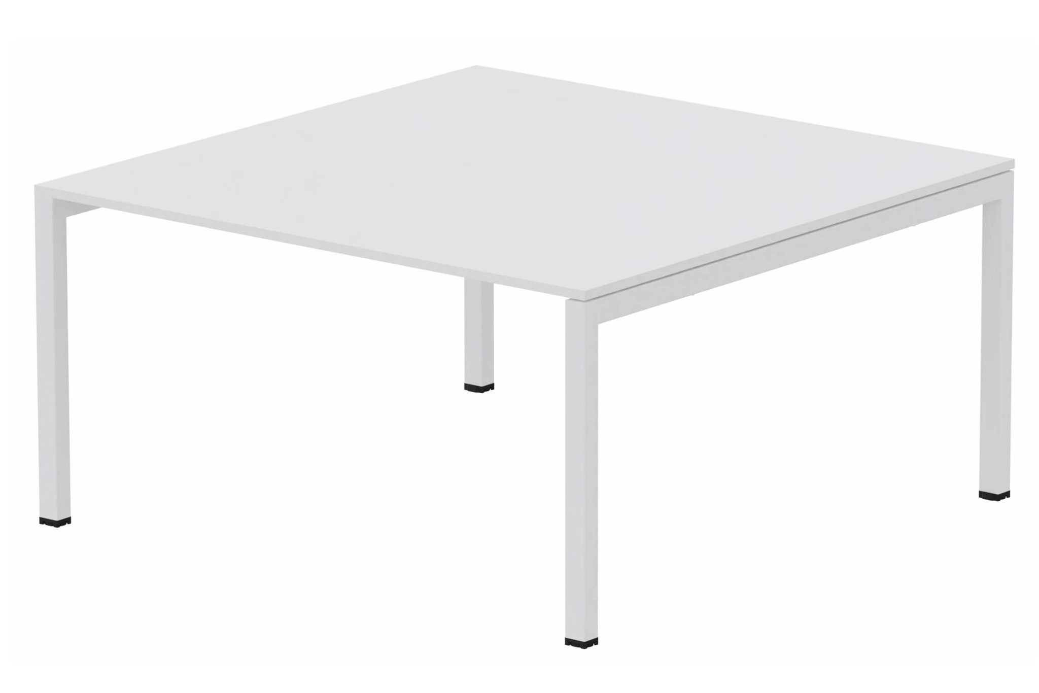 K3 plan carré 145x145cm, plateau blanc, structure blanc