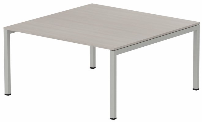 TABLES DE REUNION - Carrée - K3 plan carré 165x165cm, plateau acacia, structure aluminium